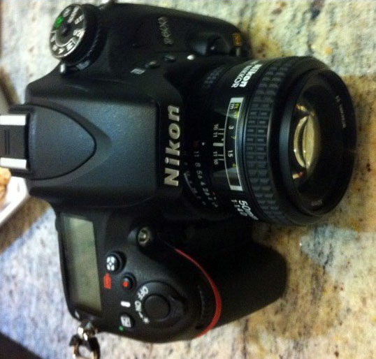 Nikon D600 FX DSLR - Top Showing flash, LCD display